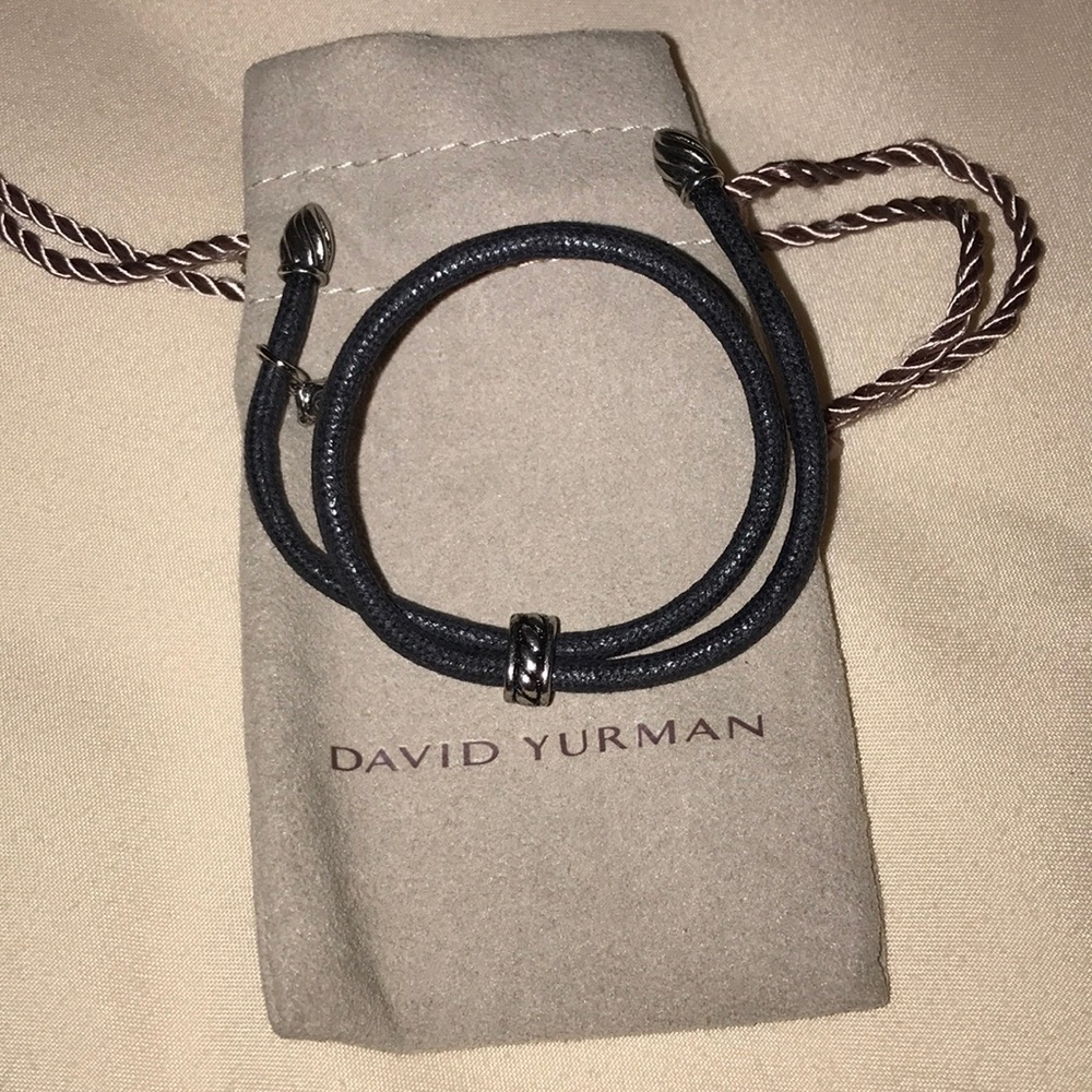 David Yurman black cord bracelet